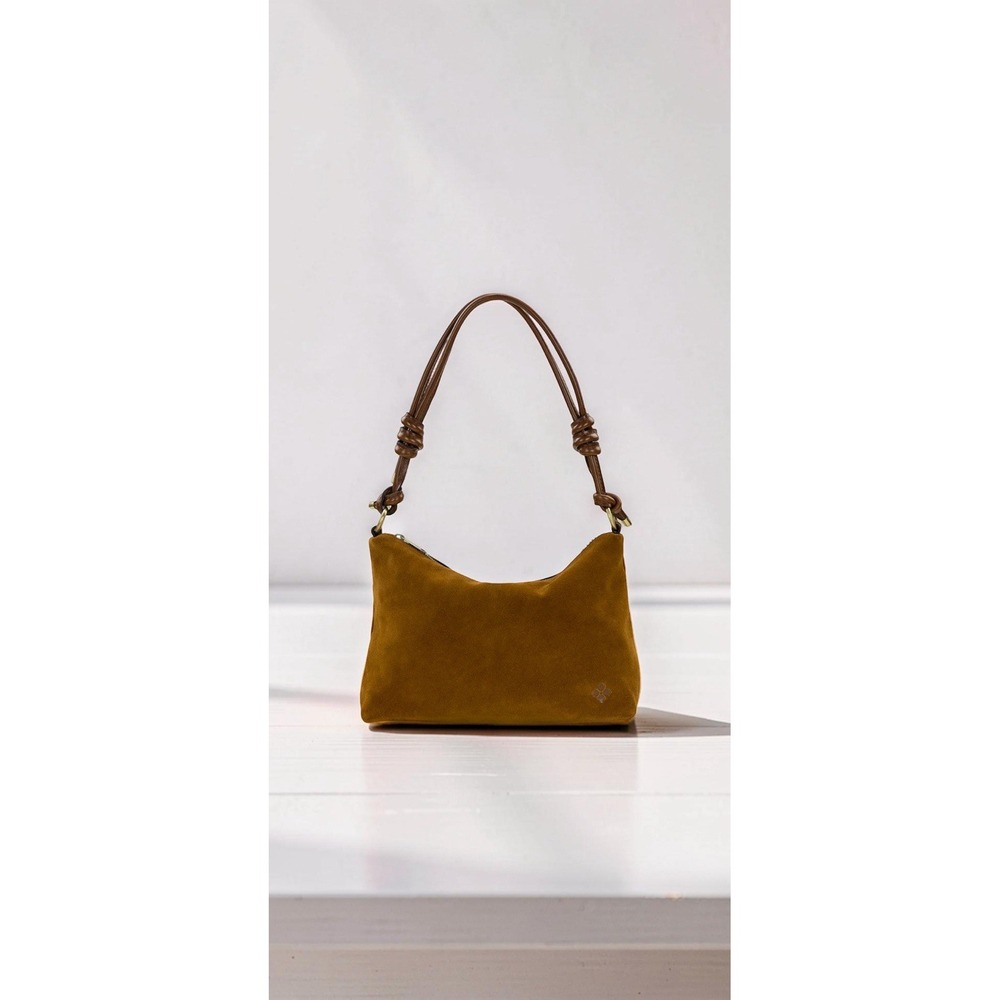Patricia Nash Irma Shoulder Crossbody Tan Suede NWT